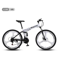 New 2023 MACCE Folding Bicycle Disc Brake 24/26Inch 21/24/27/30Speeds Cross-Country Adult Cycling Mountain Bike