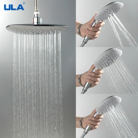 ULA High Pressure Handheld Shower Head Set 3 Mode Adjustable Bath Shower Jets Removable Filter Water Saving Shower Head