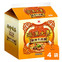 統一 滿漢大餐 蔥燒牛肉麵 187g (3包入)x4袋/箱【康鄰超市】