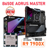 Ryzen 9 7900X CPU + AM5 Gigabyte B650E AORUS MASTER Mainboard ATX B650E Motherboard DDR5 support for Ryzen 7000 Series cpu NEW