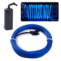Lychee Neon Light El Wire with Battery Pack, 15 Feet, Blue