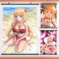 Anime Akai Haato VTuber Hololive Sexy Girl Wall Scroll Roll Painting Poster Hang Poster Decor Decoration Collectible Gift
