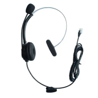 Comfortable Landline Wired 4Pin RJ9 Plug Headset Noise Cancelling Microphone IP Telephone Headphone 