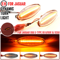 aimey ไฟเลี้ยว LED แบบไดนามิก 2 ชิ้น สำหรับ JAGUAR XK8/XKR 1997-2006 S-Type 1999-2007 XJ X350 2003-2