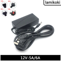 AC100V-AC 240V To DC 12V 5A 6A Power Adapter 12V5A Power Cord Charger