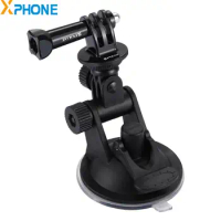 PULUZ Car Suction Cup Mount with Screw Tripod Mount Adapter Storage Bag for GoPro DJI Osmo Action and Other Action Cameras