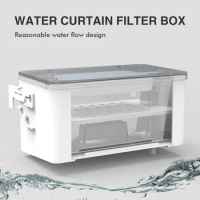 Aquarium Fish Tank Fishbowl Water Curtain Filter Box 3in1 Level Upper Filter Trickle Box Water Circulation Purifier Filter Mute