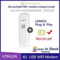 1/2/3PCS LDW931 Lte Router Modem 4G Wifi SIM Card Dongle Portable Mobile Wifi Uif Plug And Play Suitable For Europe Korea Russia