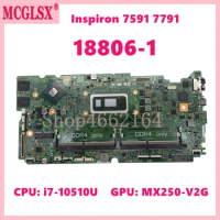 18806-1 With i7-10510U CPU Notebook Mainboard For DELL Inspiron 7591 7791 Laptop Motherboard CN: 0850TM