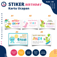 Stiker nasi kotak birthday / Label box Kartu ucapan ulang tahun Khitan