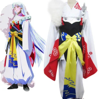 Inuyasha Sesshomaru Kimono Cosplay Costume Tailor Made Any Size