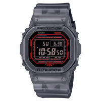 【CASIO 卡西歐】G-SHOCK 男錶 電子錶 橡膠錶帶 半透明 漸變配色 藍牙 防水200米 DW-B5600(DW-B5600G-1)