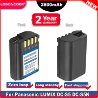 LOSONCOER DMW-BLK22 DMWBLK22 BLK22 2800mAh Battery For Panasonic LUMIX DC-S5 DC-S5K GH5 DC-S5KGK Battery
