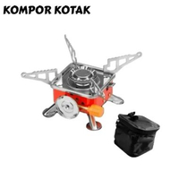 paket kompor kotak bunga cooking set nesting teko camping kompor kotak