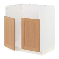 kabinet dasar u wastafel TALLSJÖN, putih/Vedhamn kayu oak, 80x60x80 cm