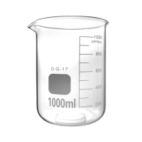 【MASTER】寬口燒杯 透明玻璃杯 化學實驗室器材 1000ml 玻璃量杯 實驗燒杯 5-GCL1000(玻璃燒杯 耐高溫燒杯)