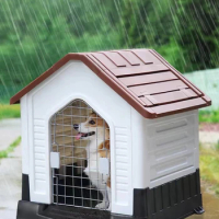 Luxury Waterproof dog cage Plastic Dog House Breathable Large Outdoor Kennels