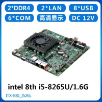 intel Core i5-8265U Higher performance mini itx motherboars industrial embedded motherboard with LVDS 6*com Support W10 Ubuntu