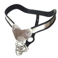 Male Chastity Belt Chastity cage with Hollow Cage Removable Stainless Steel Cock Entrapment Belt Sex Products G7-4-29