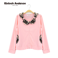 【Kinloch Anderson】花領格紋薄外套 金安德森女裝(KA0585601 粉/藍)