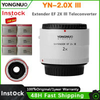 Yongnuo YN-2.0X III Fixed Focus Camera Lens 2x Teleconverter Extender Lens for Canon EOS EF Lenses