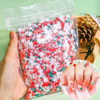 10/50g 5mm Christmas Sprinkle Polymer Clay Slices Slimes Flake DIY Resin Jewelry Crafts Elk Snowflakes Xmas Nail Art Accessorie