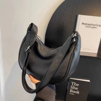 New Dumpling Bag for Women Bags Large Capacity Shoulder Bags PU Leather Crossbody Bags Trendy Messenger Handbag Armpit Purs