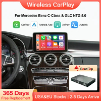 Wireless CarPlay Android Auto Decoder for Mercedes Benz GLC C-Class W205 2015-2018 with MirrorLink AirPlay Car Play Camera