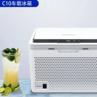 Portable Alpicool C10L car home refrigerator mini fridge AC100-240V DC12/24V Cold storage outdoor household compressor OFFICE