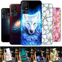 For TCL 40 SE Case 2023 Silicone Bumper Soft Covers for TCL 40SE Cases 40 SE Cartoon Painted Coque for TCL40SE Fundas Protective