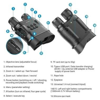 APEXEL Teropong Telescope Digital Night Vision 1080P - APL-NV008, Penglihatan Malam Unggul - Jarak P