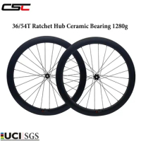 Ultralight bike Carbon Wheelset Center Lock 36/54T Ratchet Ceramic bearing Hub 35/38/45/50/58mm Tubeless for 700C Gravel Bicycle