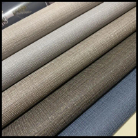 Ready Wallpaper Premium Vinyl Dinding Polos Bertekstur Benhur Abu Serat Kain Original