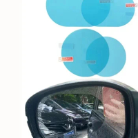 Car Rearview Mirror Film Side Window Rainproof Clear Film 2Pcs Anti Fog Window Mirror Protective Sticker Car Accessories