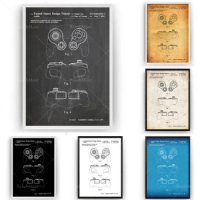 Tattoo Machine Patent Print, Tattoo Studio Wall Art Blueprint