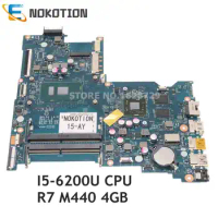NOKOTION For HP Notebook 15-AY Series Laptop Motherboard I5-6200U CPU R7 M440 4GB 854935-001 854935-601 BDL50 LA-D704P