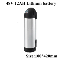 Great 12Ah 48v Lithium Ion Battery 48v Water Bottle Battery Electric Bicycle Bike 250w Moteur Ebike 500w 48v12ah BMS + Charger