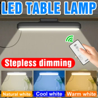 LED Table Lamp Hanging Magnetic Desk Lamps IR Remote Control Dimming Nightlight For Bedroom Room Decor Study Reading Lighting