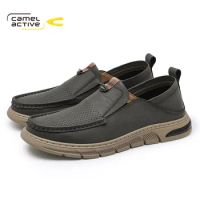 Camel Active Men Sneakers Autumn New Retro Man Slip-On Breathable PU Leather Men's Trend Casual Shoes