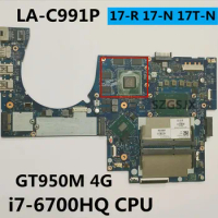 FOR HP ENVY17-R 17-N 17T-N laptop motherboard ASW72 LA-C991P SR2FQ i7-6700HQ CPU, GT950M 4G 829068-001/601 ,832317-601 /001 ,
