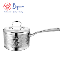 Buffalo 76318PN ROYAL III 316不銹鋼五層複合金錘紋設計單柄煲連不銹鋼蓋 18cm / 2.46L 香港行貨