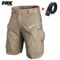 Outdoor Cargo Men MTB Shorts Waterproof Tactical Military Shorts Trekking Camp Hiking Work Pants Multi Pocket FOX RIDE RACING