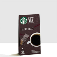 星巴克/咖啡豆/阿拉比卡/VIA/即溶咖啡/黑咖啡/星巴克VIA®義大利烘焙即溶咖啡/Starbucks VIA