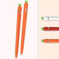 Silicone Pencil Carrot Vegetable Model Case For Apple Pencil 2nd 1st Tablet Touch Stylus Pouch Portable Protective Cover
