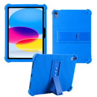 Case for Apple iPad 10 9 2022 10th Generation A2757 A2777 10.9 inch Kids Friendly Silicon Stand Cover for iPad 10 2022 Case