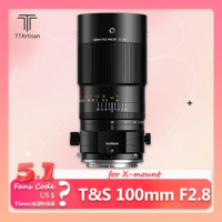 TTArtisan Tilt-Shift 100mm F2.8 Macro 2X MF Full Frame Lens for Camera Photography Sony E Fujifilm X Nikon Z Canon RF Mount