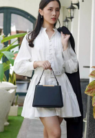 Vedlyn Vedlyn Kate T small tas wanita model hand bag dan tas selempang - Black Resleting