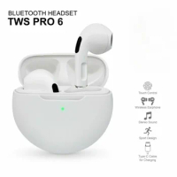 Air Pro 6 True Wireless Headphones with Mic Fone Bluetooth Earphones Sport Running Headset for Apple iPhone Xiaomi Pro6 Earbuds