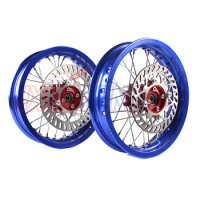 blue 15MM CNC hub Aluminum Alloy Wheel Rims front 2.15 x12"inch and rear 2.50-12 for KLX CRF Apollo BSE Pit Bike Dit Bike