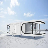 28sqm 38sqm Luxurious Hotel Container House Resort Aluminum Alloy Shell Mobile Larger Space Perfab House Capsule Cabin Villa